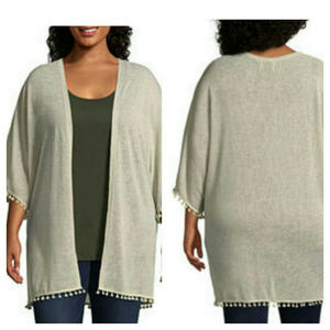 St Johns Bay Kimono Pom Pom 1X NWT